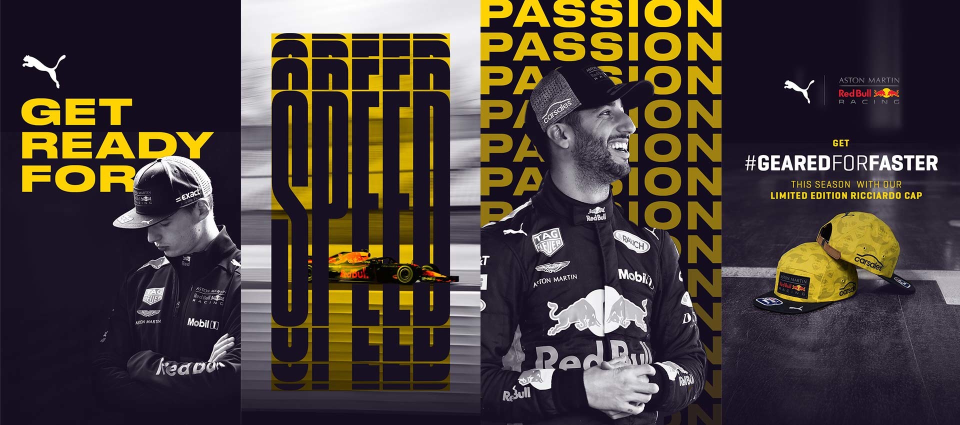 PUMA Red Bull Racing Instagram Story creative with Daniel Ricciardo and Max Verstappen