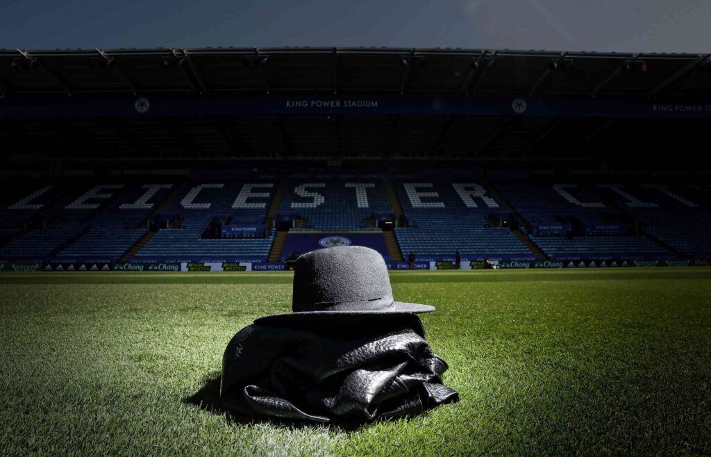 Undertaker outfit on Leicester City pitch